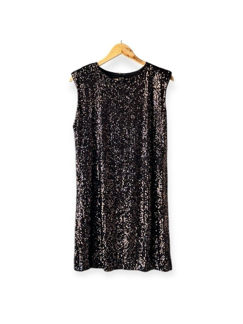 REITMANS Sequin Black Shift Dress Size Medium